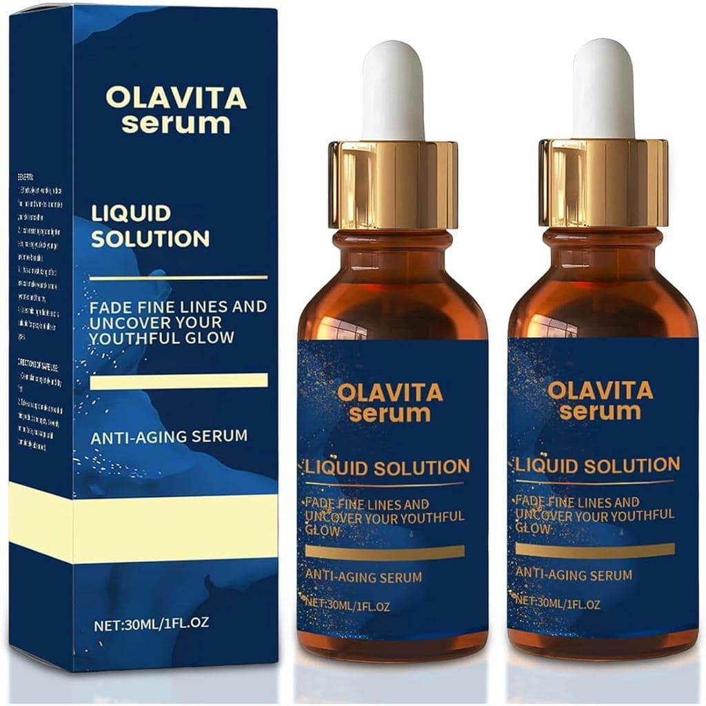 Sérum Facial Anti-Envelhecimento Olavita com Vitaminas C e E. Promove a Produção de Colágeno e Suaviza Rugas e Linhas de