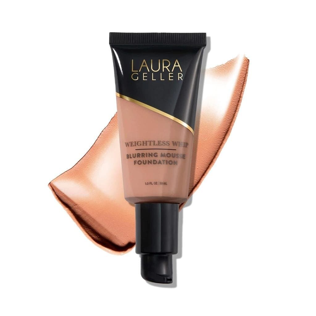 LAURA GELLER NEW YORK Weightless Whip Mousse Foundation - Golden Medium - Base Leve com Efeito Blur, Construível, Acabam