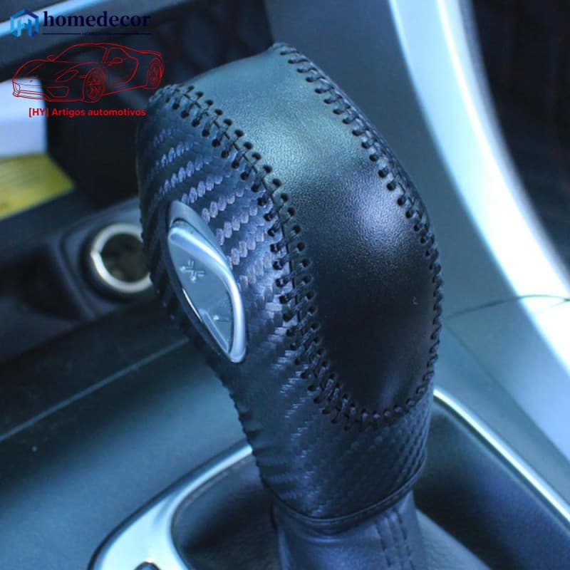 Decoração para Casa: Capa de Alavanca de Câmbio em Fibra de Carbono PU para Ford Focus, EcoSport, Escape, Fusion, C-Max,