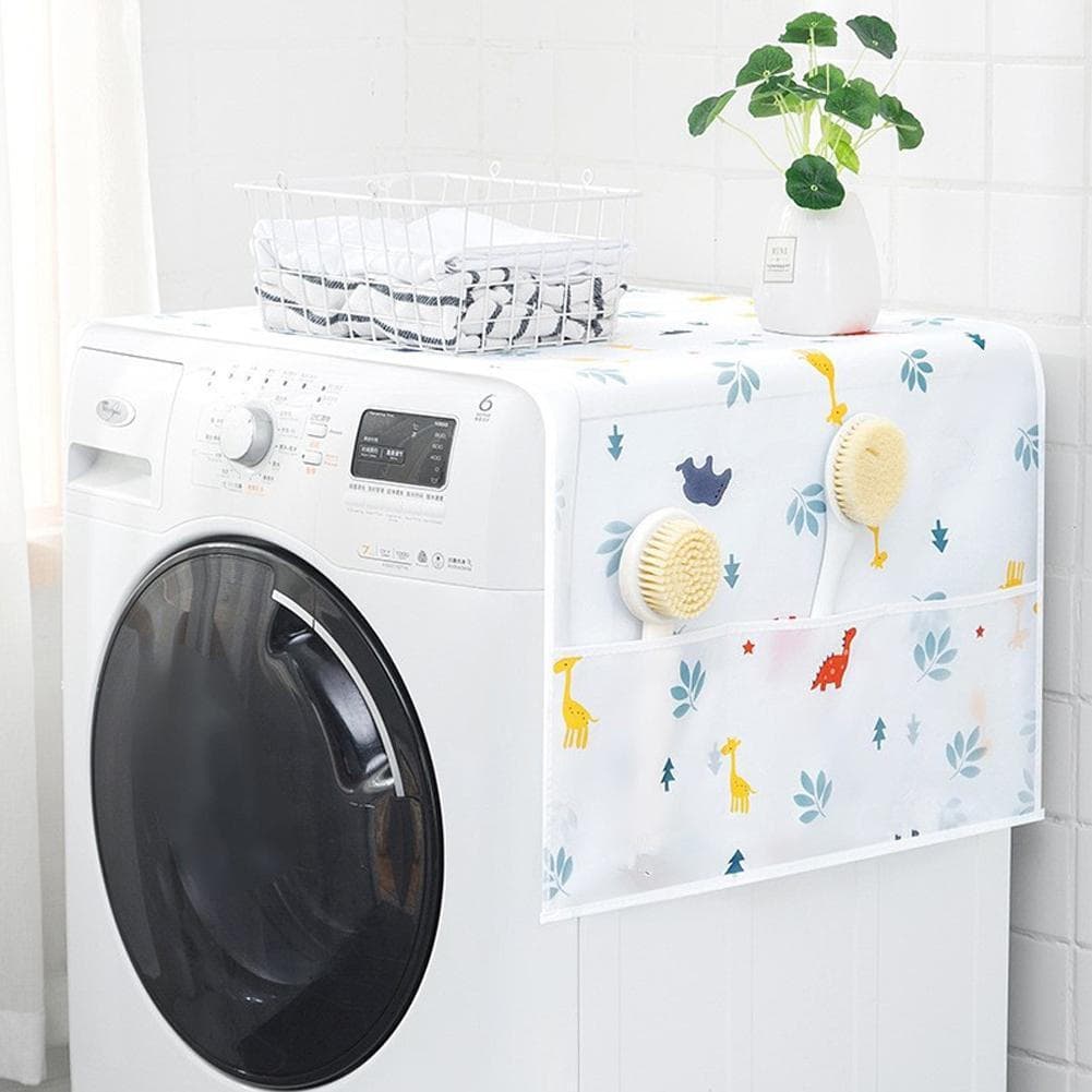 Capa De Geladeira Com Bolsos , À Prova D'água De Óleo , Superior Para Máquina De Lavar , Peva Doméstica I2o3