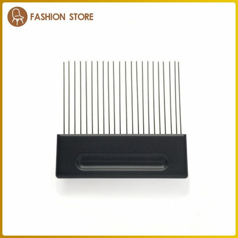 [Wishshopeelq] Pente De Dente De Aço Inoxidável Resistente À Ferrugem Com Ferramenta De Textura De Cabo De Plástico Ergo