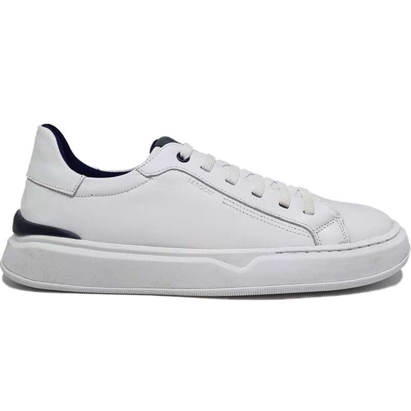 Tênis Casual Masculino Dublin Laroche Em Couro Legítimo Branco Confortável Adulto Sapatênis Original 020007