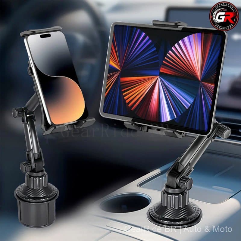 Suporte Universal para Copos de Carro com Mesa para Telefone, Bebidas, Garrafa e iPad de 11 Polegadas com Montagem Ajust