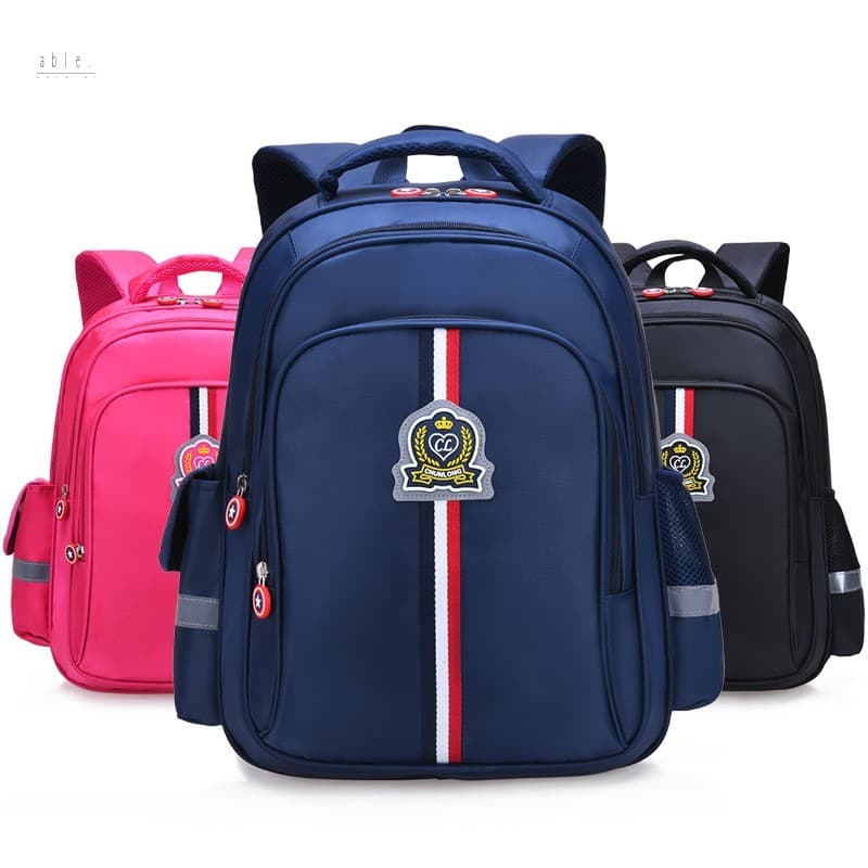 Mochila Escolar Leve E Respirável Para Crianças-Bolsa De Estudante Primária Com Logotipo Impresso
