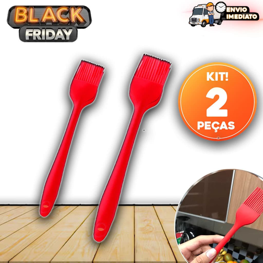 Kit com 2 Pincéis Culinários de Silicone - Ideal para Cozinha, Confeitaria e Casa aqui