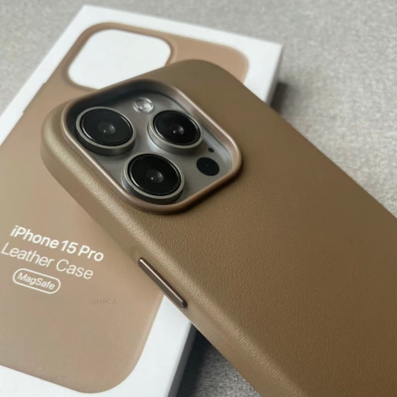 Capa de Couro Premium para iPhone Antichoque Proteção Total Borda Alta da Câmera Toque Macio