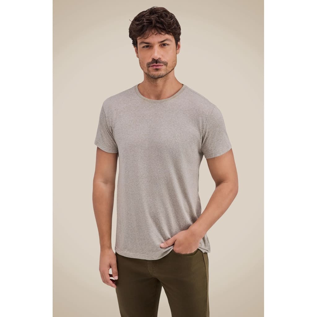 Camiseta Slim Malha Pêssego Militar Reserva