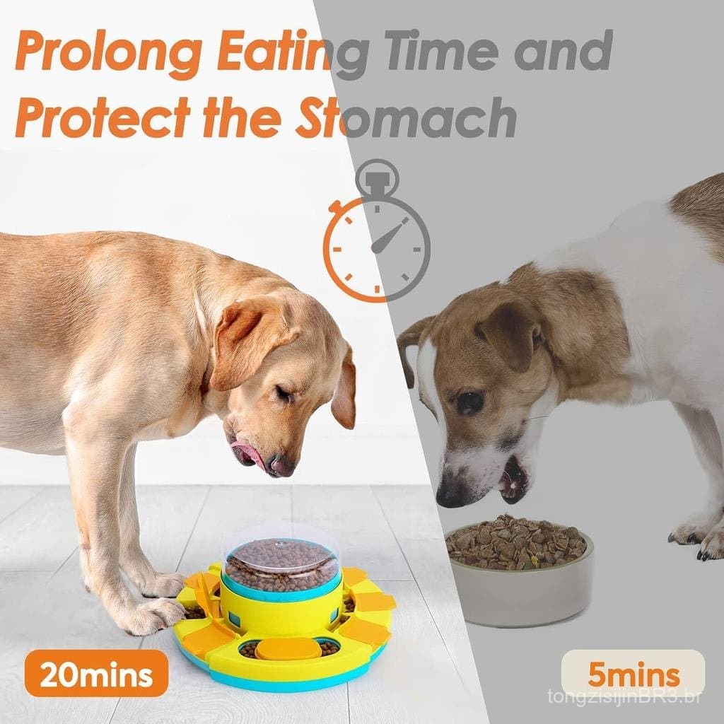Brinquedos de Quebra-Cabeça para Cães com 2 Níveis, Comedouros de Alimentação Lenta para Cães Pequenos/Médios/Grandes, B