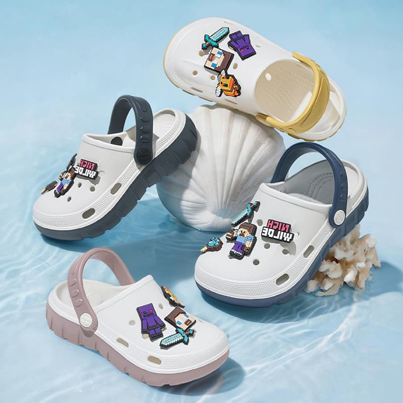Buraco sapatos meninos chinelos crianças verão meninos sandálias sola macia interior meninas bebê grandes crianças sandá