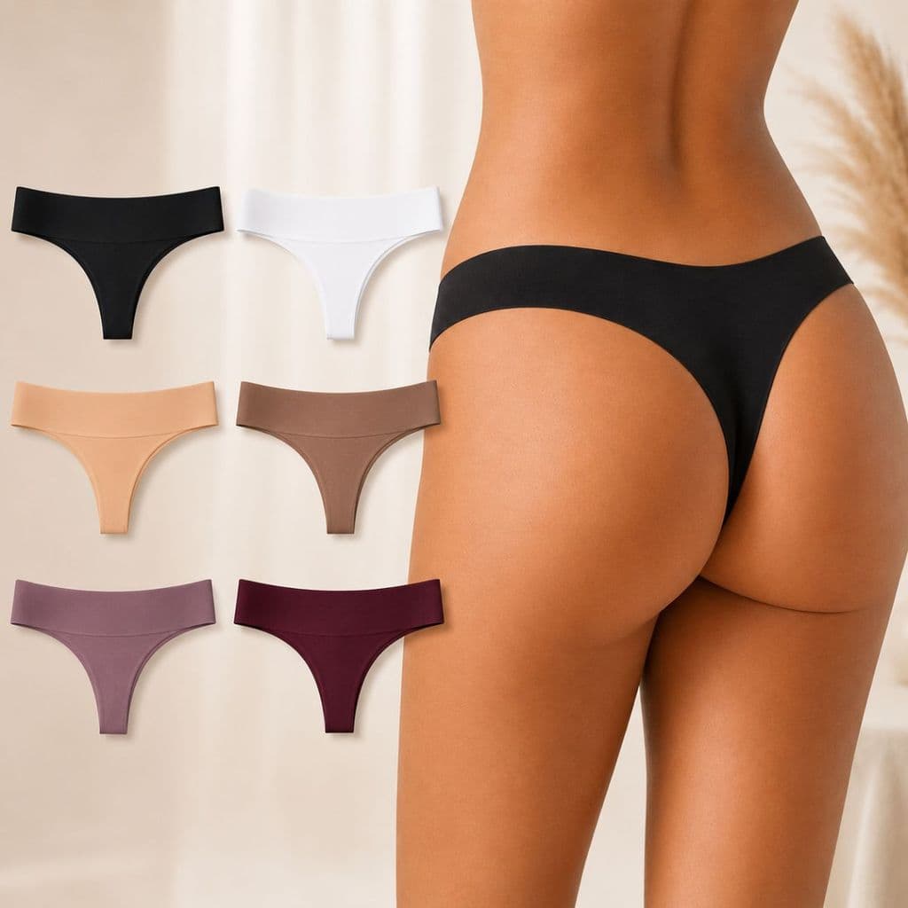 Kit 6 Calcinha Fio Invisível Feminina Corte Laser Sem Costura Alta Elasticidade Premium