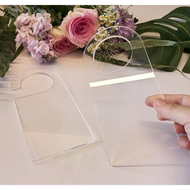 Conjunto De 10 Divisórias De Roupas Acrílicas Lisas , Cabide Personalizado Para Crianças Em Branco , Cabides De Porta Ac
