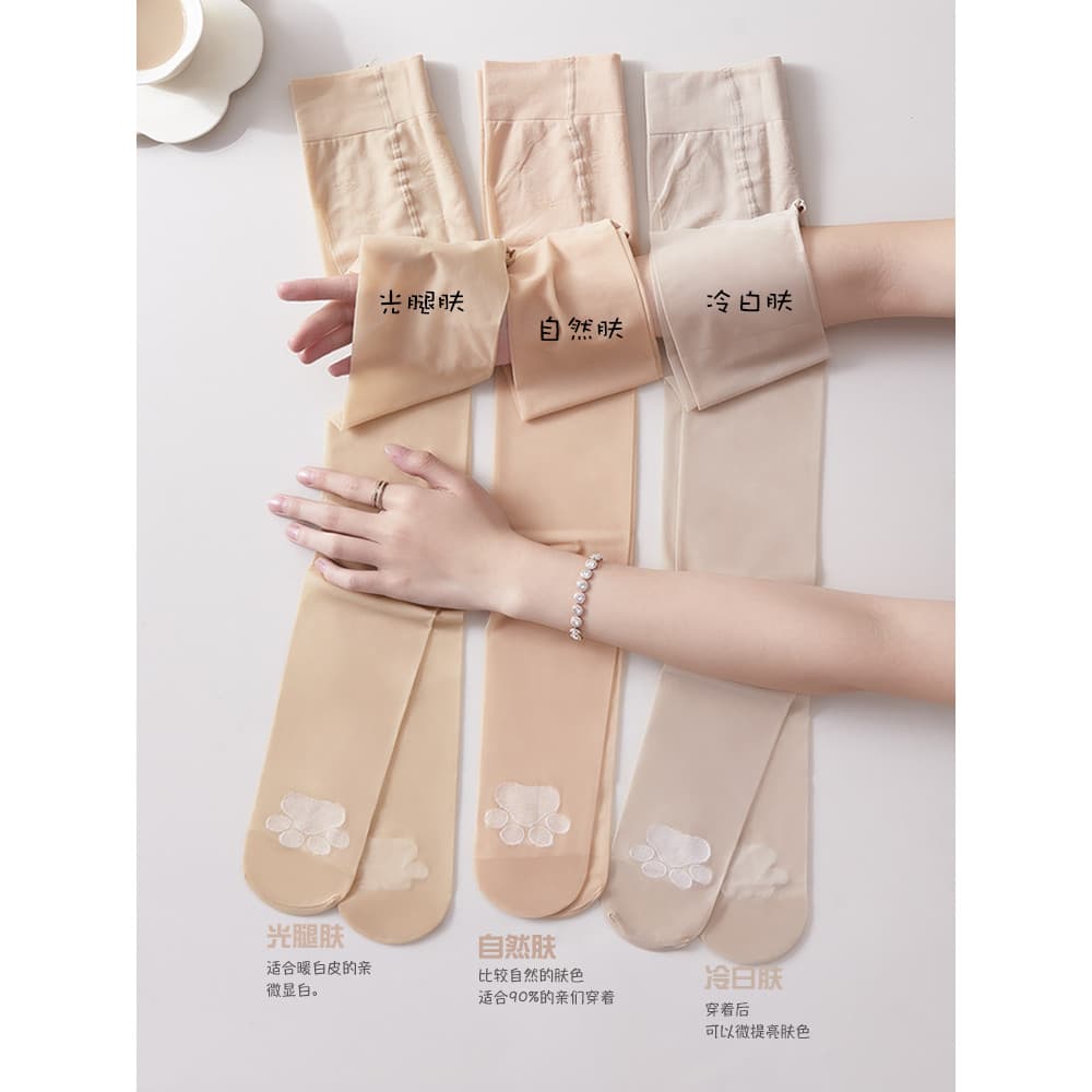 Meias de garra de gato femininas estilo primavera verão seda Anti-gancho 0d ultrafina cor de carne perna nua ferramenta