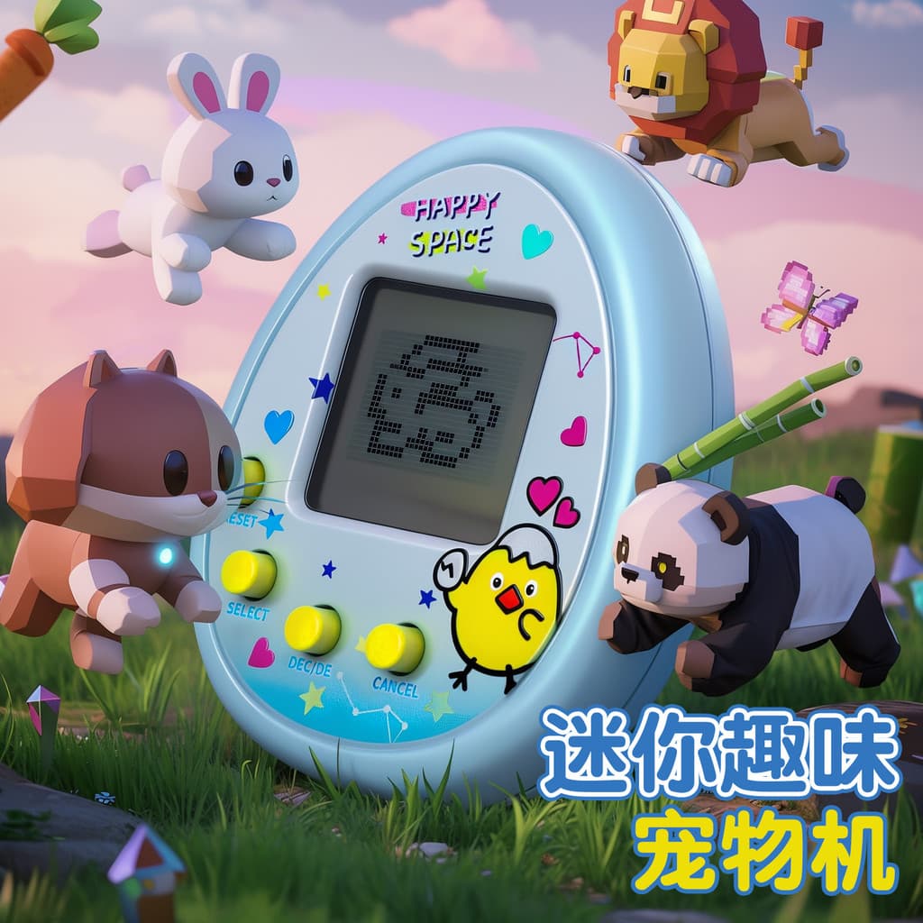 2026 novo estilo eletrônico máquina para animais de estimação alimentação evolutiva desenvolver Console de jogos de anim