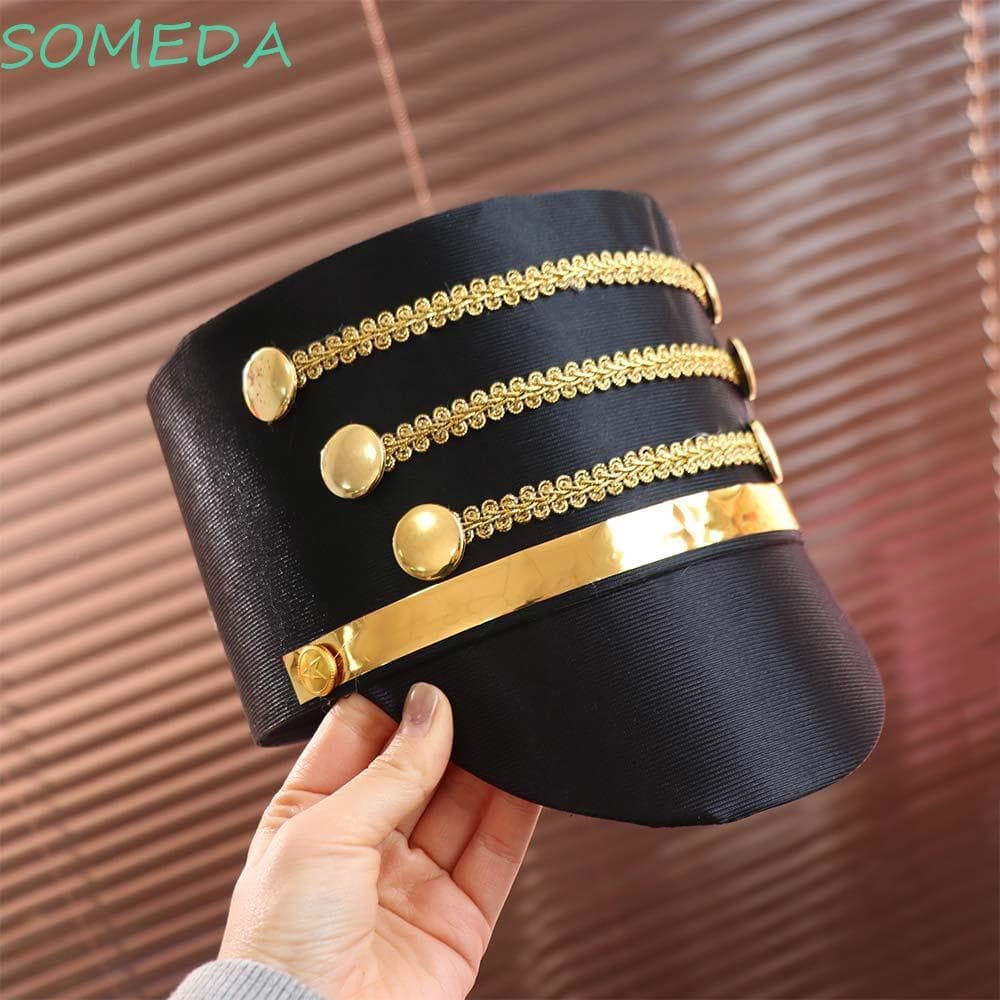 Chapéu De Banda De Marcha SOMEDA , Chapéus Principais Mestres De Tambor Adequados Para A Pele , Boné Superior De Soldado