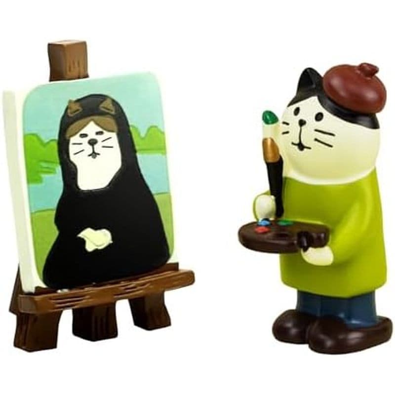 RAQWI Mini Gato Fofo Em Livros Estatueta De Resina Para Escritório , Decoração De Casa Presente De Perfeito Amantes De G
