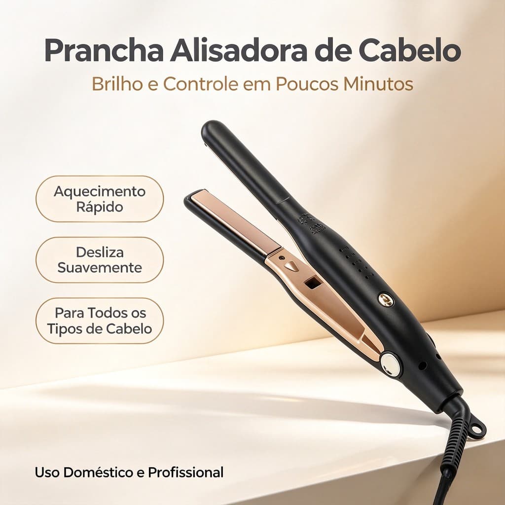 Mini Chapinha Alisadora Para Cabelo Curto Elétrico Bivolt - A686 prancha de cabelo profissional prancha de cabelo