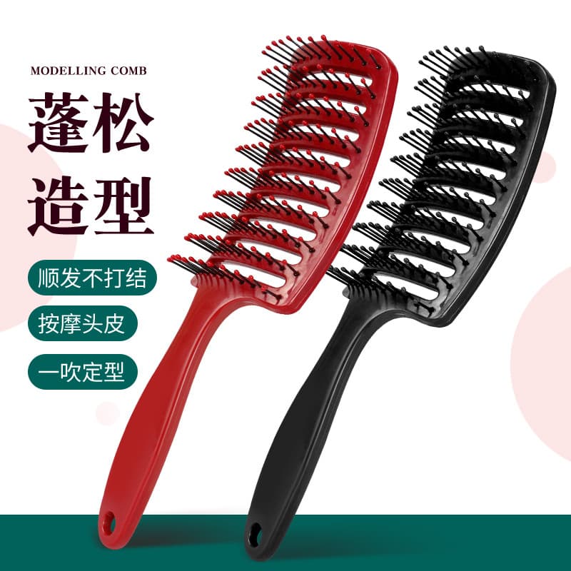 Pente senhoras costelas de porco pente de cabelo fofo ferramenta útil especial cabelo longo grande pente curvo alta crân