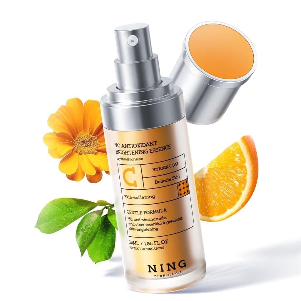 NINGDERMOLOGIE Sérum Facial Iluminador e Hidratante com Vitamina C, Niacinamida e Ácido Etil Ascórbico para Manchas Escu