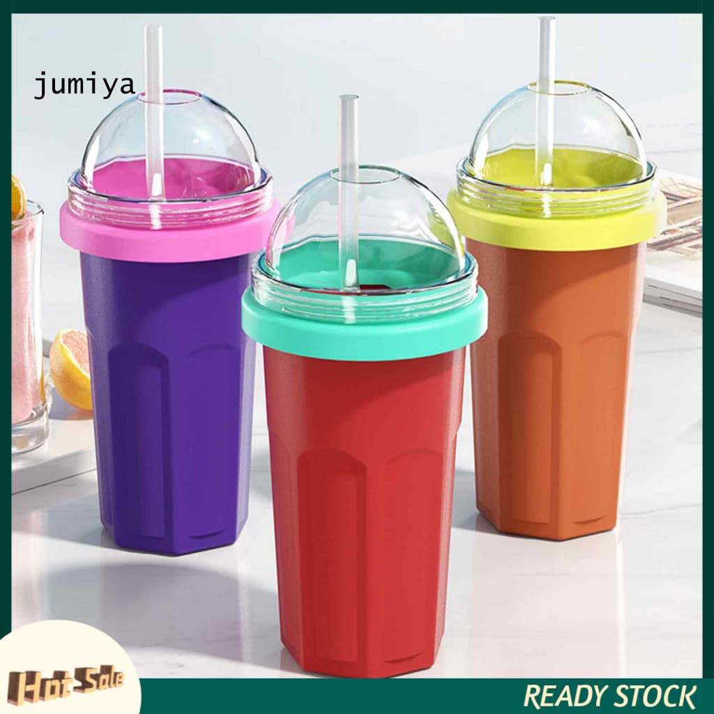 Maker Cup Drink for Summer Reusable Silicone Slushie for Ice Drinks – Freezer Squeeze Smoothie Food Grade for Juice So