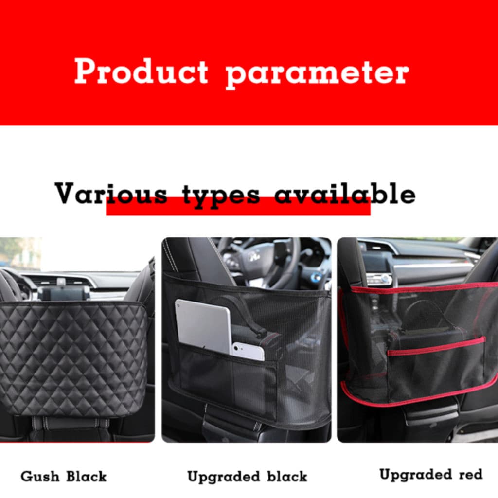 [Economize Espaço] Armazenamento Automotivo Dobrável/Bolsa De Couro Para Encosto De Banco/Saco De Armazenamento Entre As