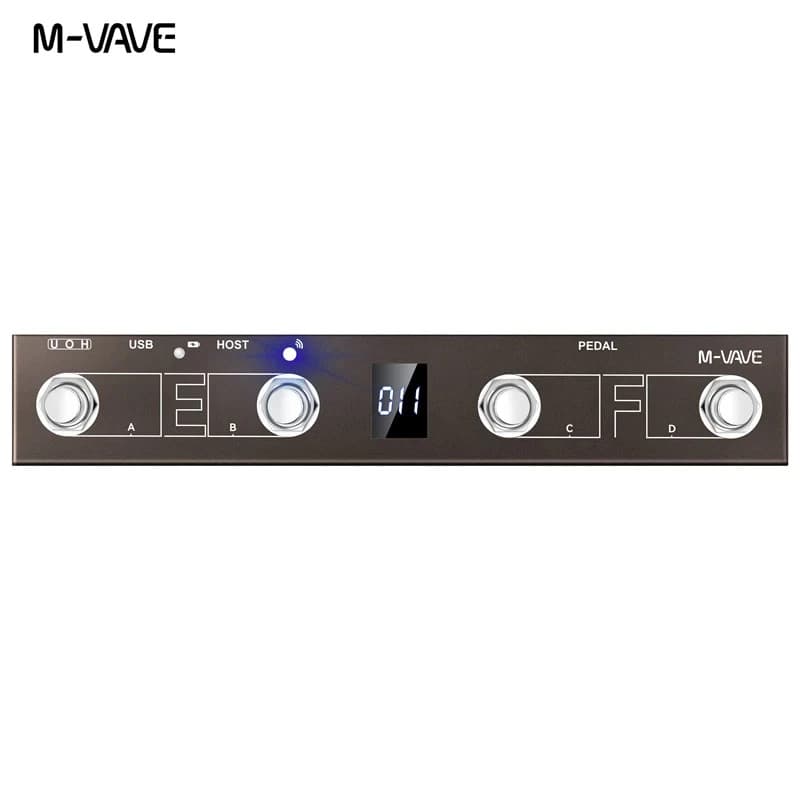 MVAVE Chocolate Plus Programmable MIDI Controller 4 Buttons Footswitch Suporta controle de pé MIDI USB e função de host