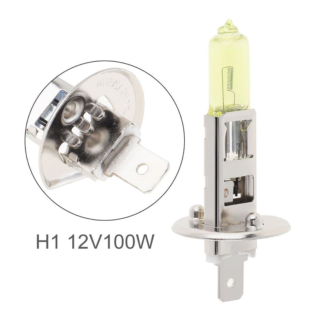Lâmpada De Farol Halógena 12V 100W H1 , Luz Amarela 2500K