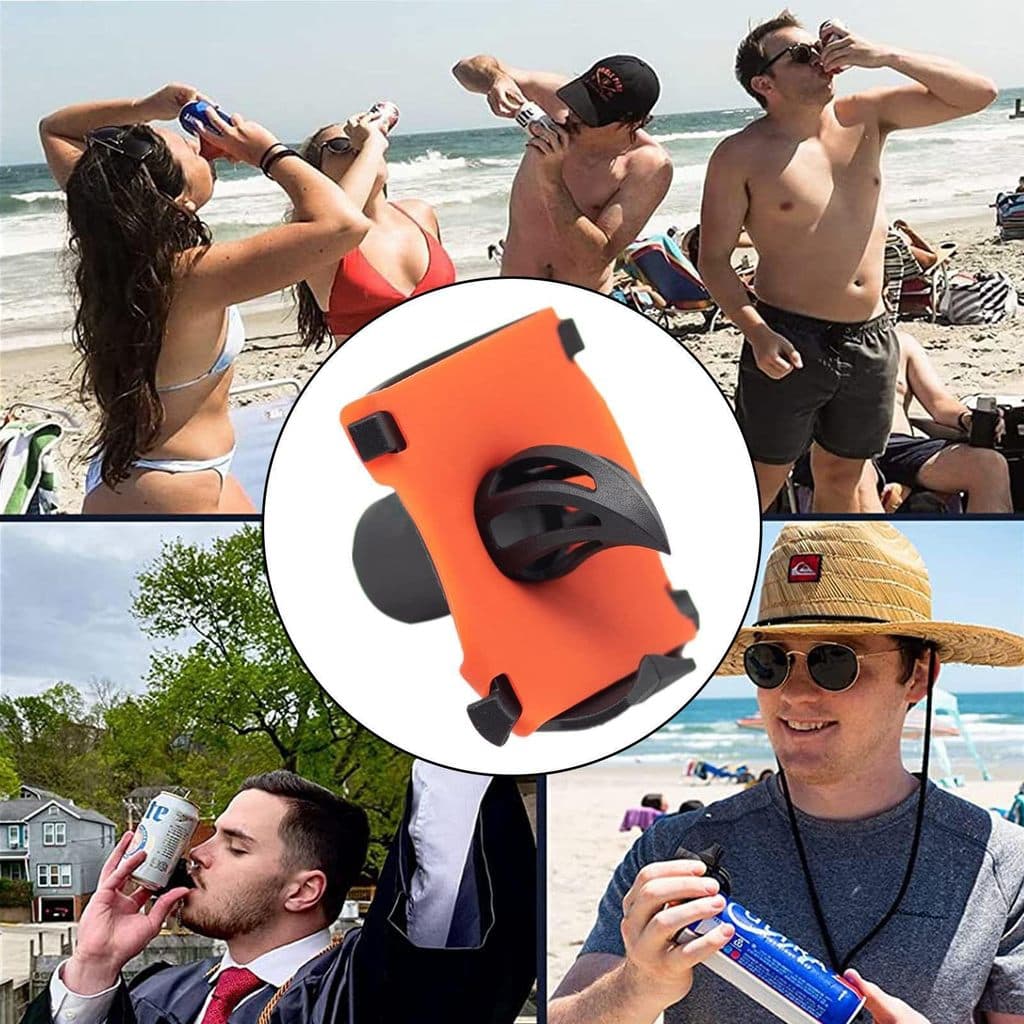 Abridor de Lata de Cerveja Portátil Chaveiro | Ferramenta de Festa Shotgun Segura