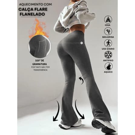Calça Legging Flare Suplex Reforçada Sem Transparência Legging Grossa Empina Bumbum 2026