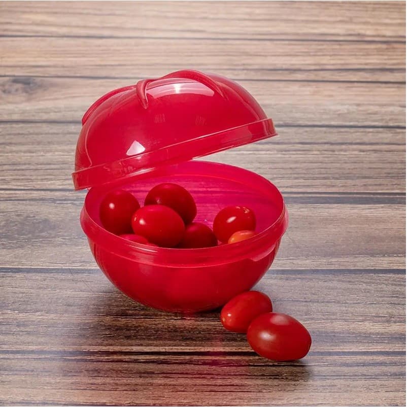 Pote Porta Metades Guarda Tomate Plasutil Conserva Geladeira