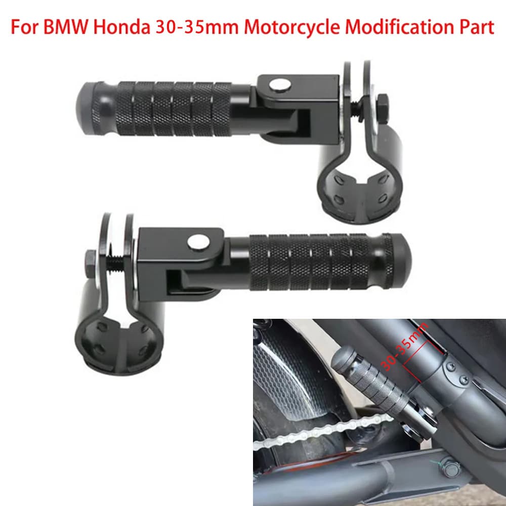 30-35mm Universal CNC Alumínio Motocicleta Dobrado Apoio Para Os Pés Braçadeira-on Pé Pegs BMW Honda Yamaha Kawasaki Suz