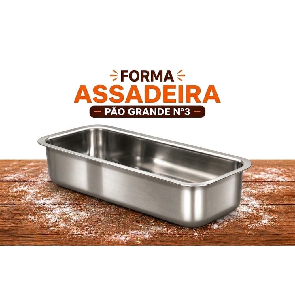 Formas Assadeiras de Pão Grande N°3 - Bolo, Pão Caseiro, Forma