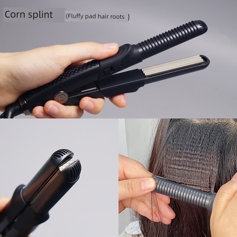 🔥 Hair Styling 🔥 Crimpador De Milho Placa Perm Splint Cabelo Ondulado Enrolador De Ferro Tala Bigode De Milho Quente M
