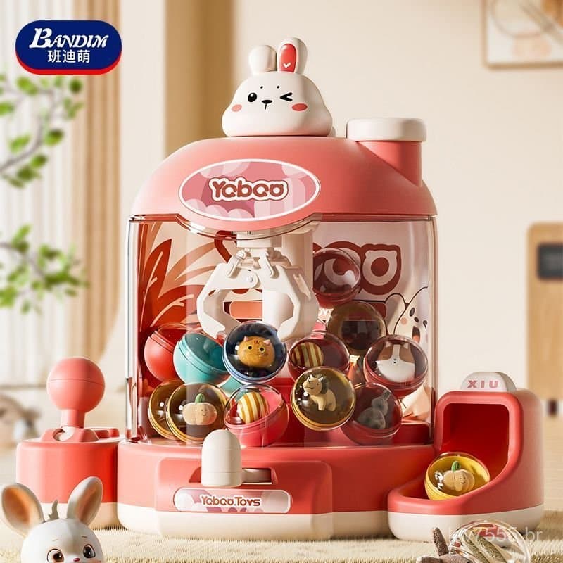 Máquina de Garra Infantil Pequena para Casa, Mini Capturador de Bonecas, Brinquedo para Meninas e Meninos, Presente de A