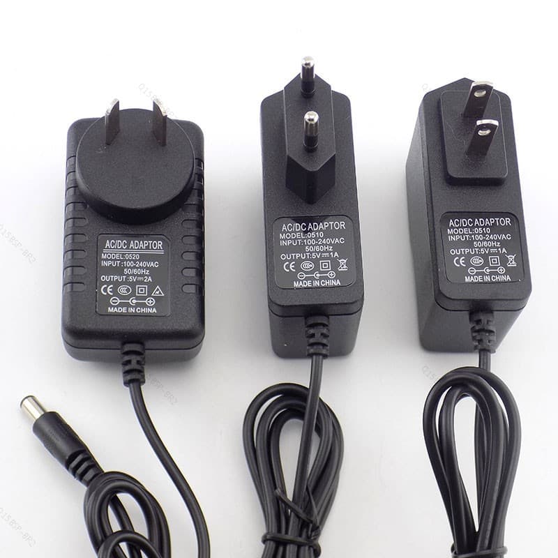 Fonte De Adaptador De Alimentação DC 5V 2A AC Para 100V-240V Conversor Carregador 2000mAh 5.5mm x 2.1mm BR15B2