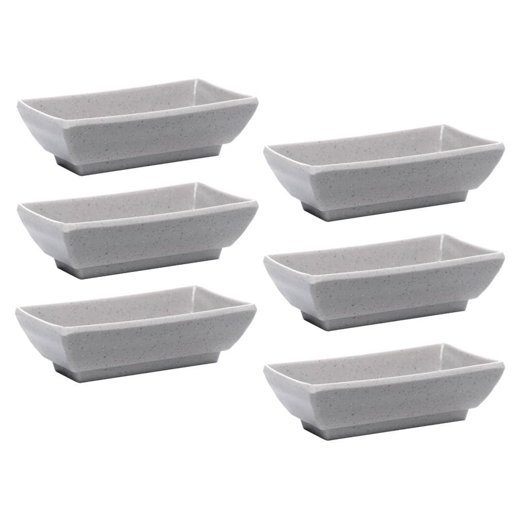 Kit 6 Porta Molho Shoyu ketchup Mostarda 10x6x3cm Toquio Granilite Melanina Lyor