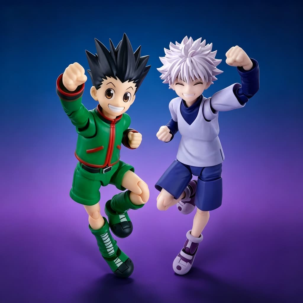 Articulado 13cm Anime Hunter x Gon Freecss Killua Zoldyck Modeloooo Action Figure Brinquedos Presente