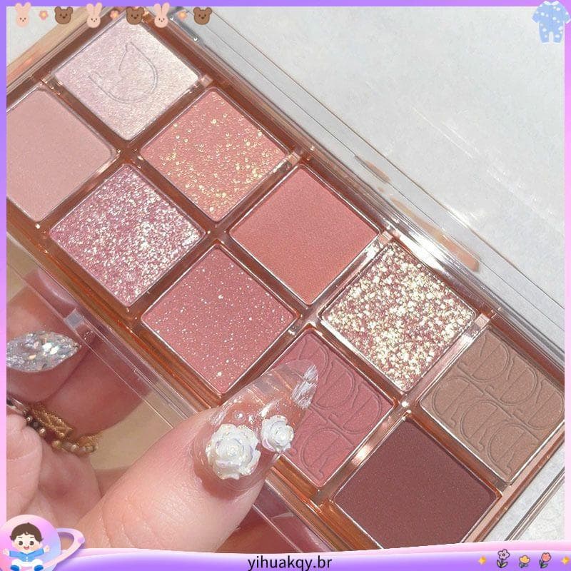 7063 Coleção Pessoas Prato Piscando Toranja Pêssego!25 novo estilo paleta de sombras dez cores pérola fosco brilho reduz