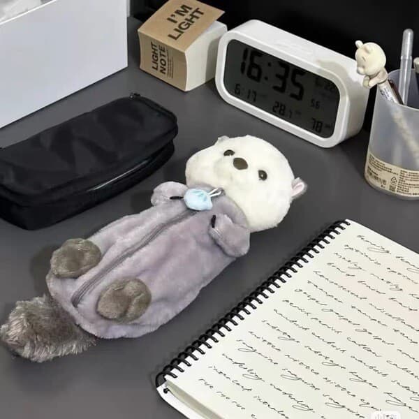 | 【pencil case】 | ♟Criativo bonito dos desenhos animados caso de lápis de pelúcia boneca Animal macio bonito cura boneca