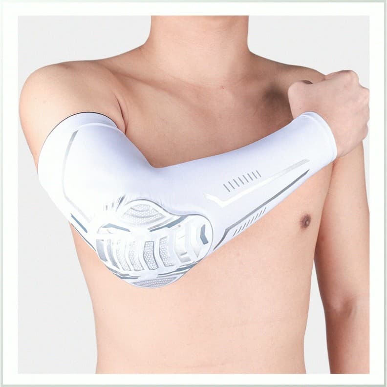 Cotoveleiras para futebol, mangas de compressão articular para atividades ao ar livre com estrutura alveolar anti-impact
