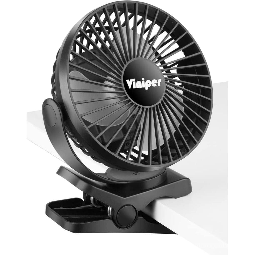 Ventilador de Mesa Recarregável Viniper de 6 Polegadas, Bateria de 5000mAh: 360 °   Ventilador Portátil com Rotação e 3