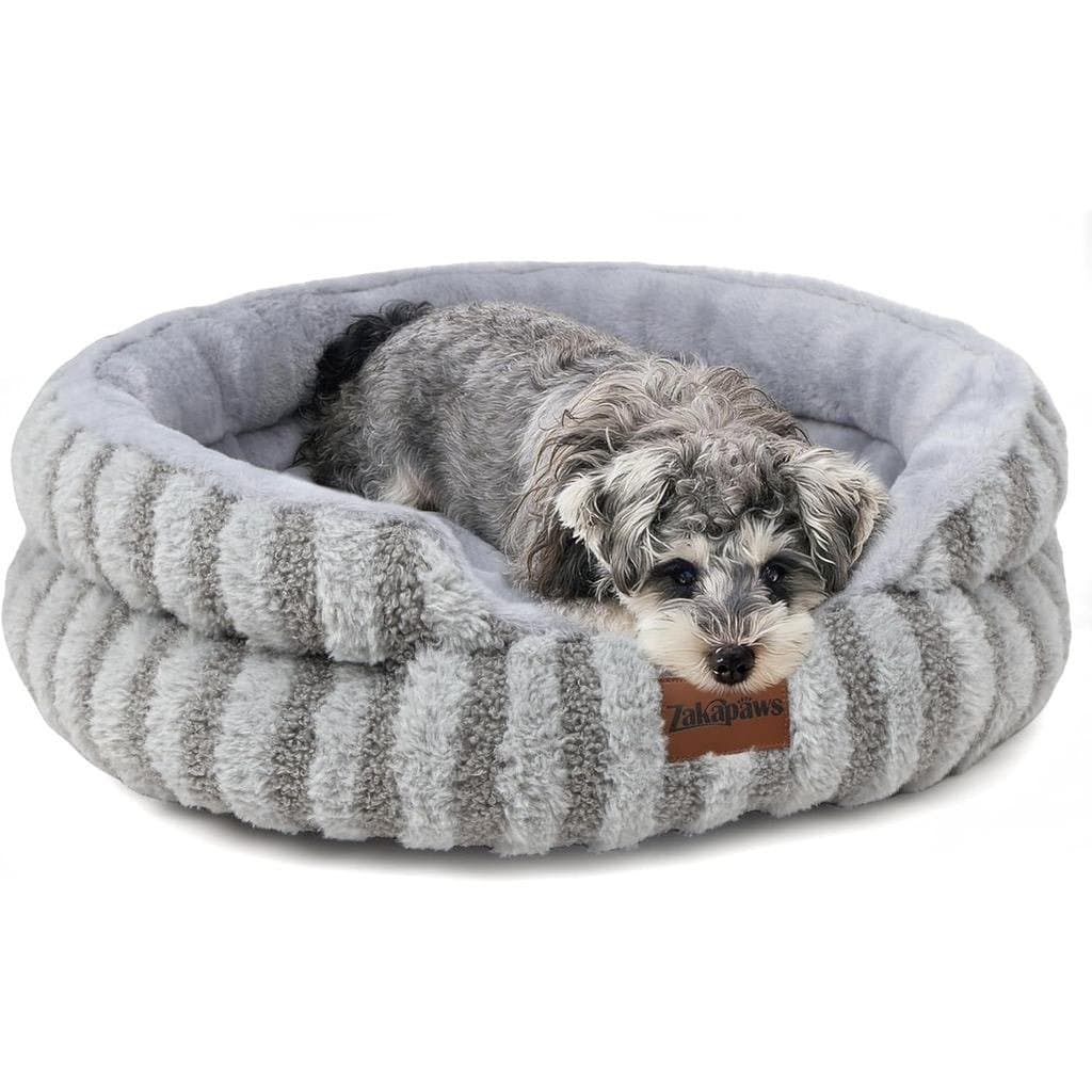 Cama para e Cachorro - Cama Redonda Lavável para Gatos de Interior, Cama Macia de Veludo Cotelê para Filhotes e Gat