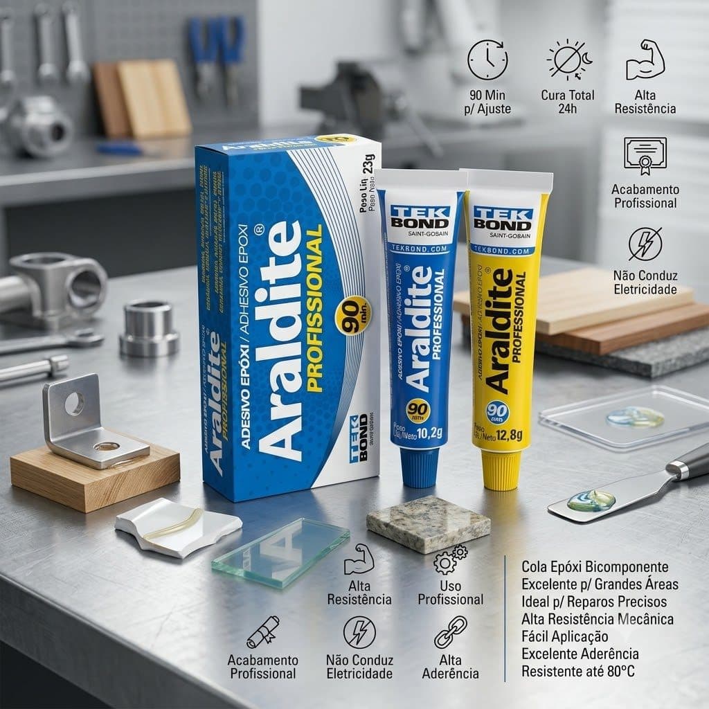 Araldite Adesivo Cola Epoxi 90 Min 23g Profissional Durepoxi