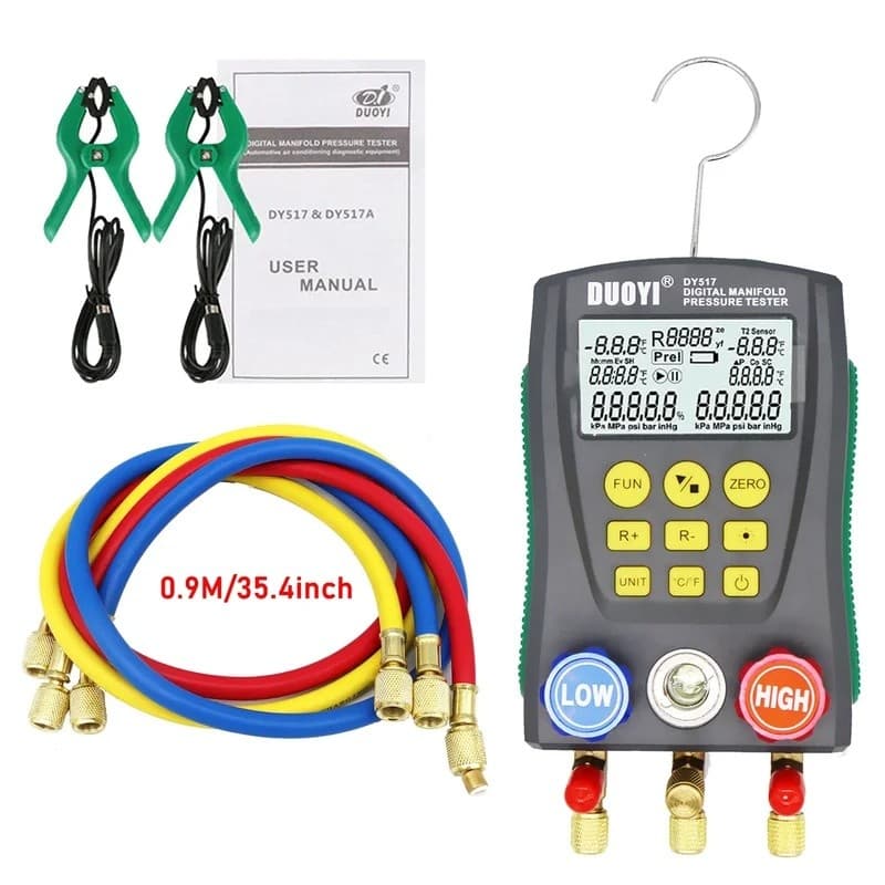 Medidor De Pressão De Refrigeração Digital , detector De Temperatura De Ar Condicionado , kit De Ferramentas De Teste A