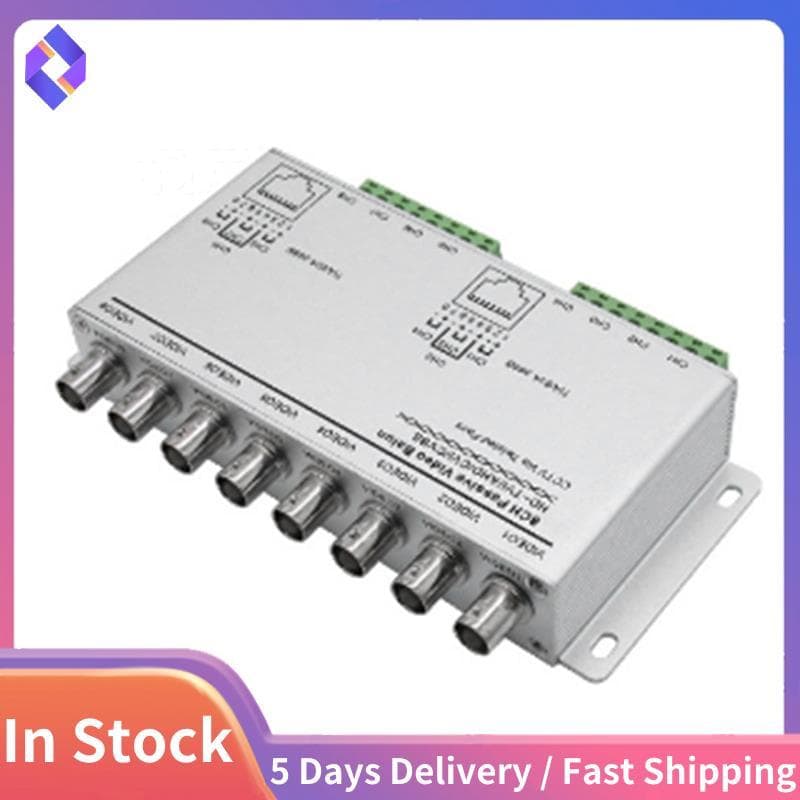 Balun De Vídeo Passivo Para Câmeras TVI CVI AHD CCTV Via Pares Torcidos UTP Video 8CH Transceptor BNC RJ45 (8CH) Fácil I