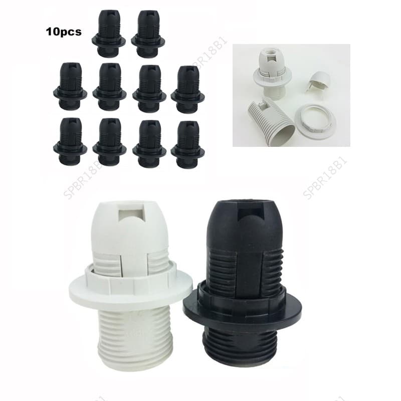 10 Pçs E14 Suporte Da Lâmpada Dente Completo Parafuso Lustre Led Cabeça Soquete Base De Luz BR18B1