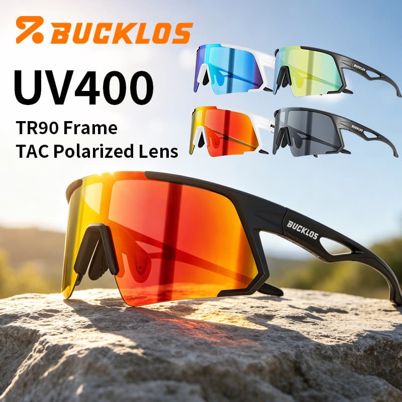 BUCKLOS Óculos De Sol Com Proteção UV400 Polarizados Para Ciclismo Homens Mulheres De Corrida