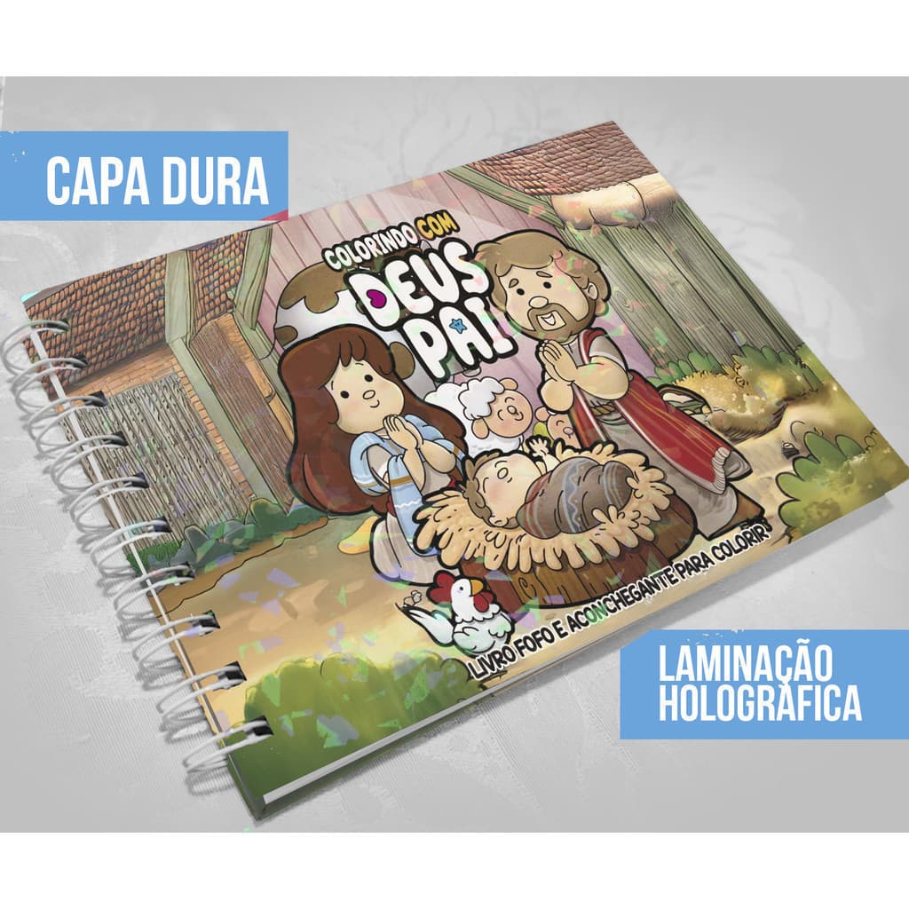 Livro de Colorir COLORINDO COM DEUS PAI Capa Dura