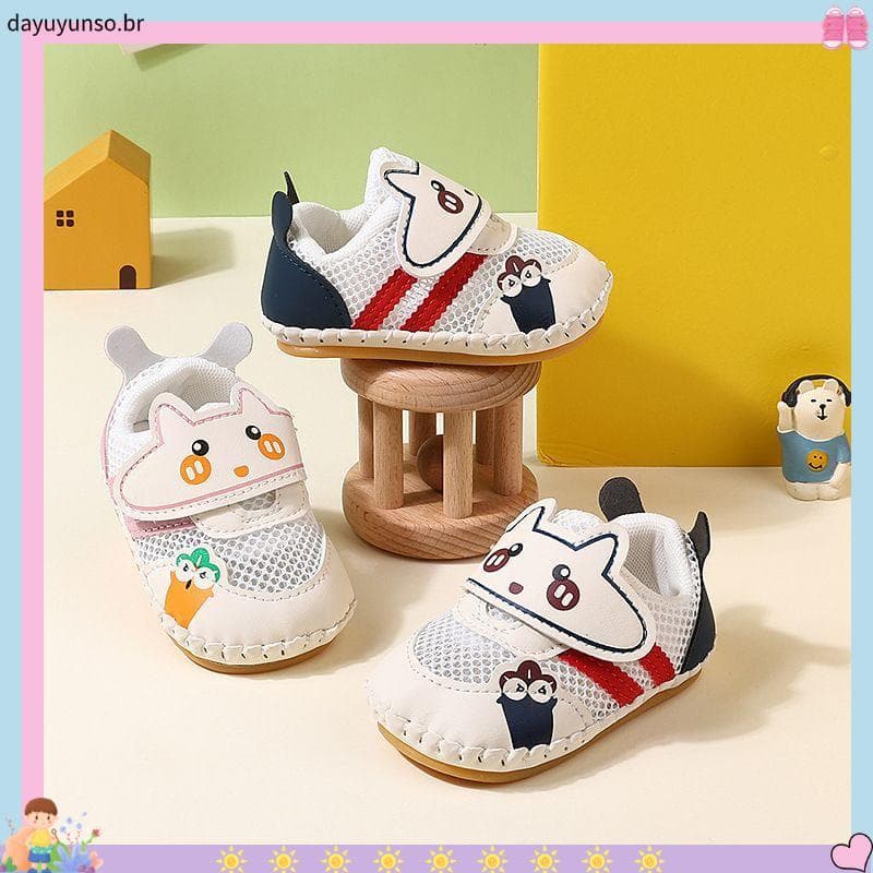 Sapatos de bebê de sola macia verão novo estilo sapatos de rede 0-1 anos de idade metade masculino feminino bebê respirá