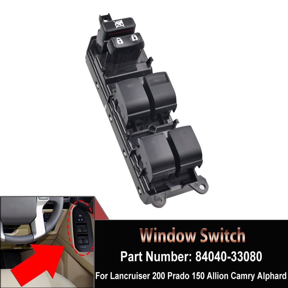 84040-33080 8404033080 Interruptor Mestre Da Janela Elétrica Para Toyota Land Cruiser Prado Allion Camry Alphard Corolla