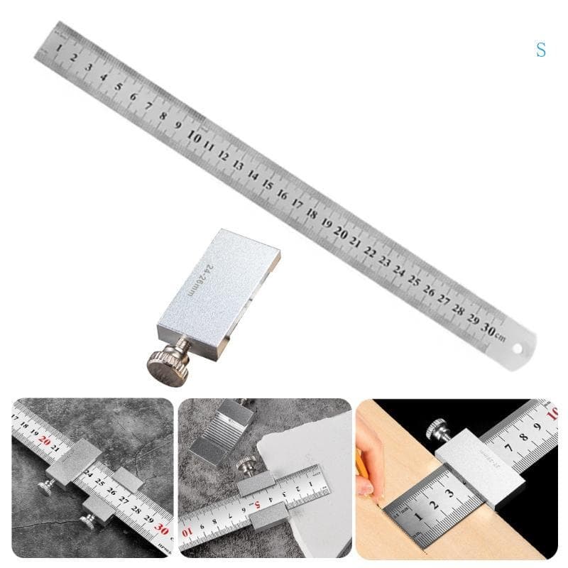 Régua Escrita S 15 20 30 40cm Ferramenta Quadrada Para Carpintaria Alumínio